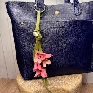 Flower Bag Charm Pink Flower Fuchsia Lobelia Flowers NEW Spring Purse Accessory